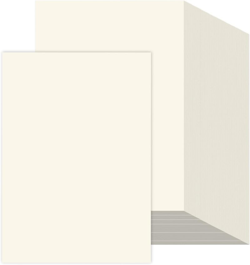 Craftask 200 Sheets Ivory Printer Paper 8.5x11, 32 lb/120 gsm Stationery Paper, Cream Cardstock Paper Sheets for Printing, Copy, Crafts, Letters, Invitations, Laser & Inkjet Printer Compatible - Image 1